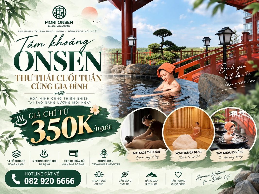 Mori Onsen Ecopark: Trải Nghiệm Tắm Onsen Chuẩn Nhật Và Kinh Nghiệm Từ A–Z 1 onsen ve